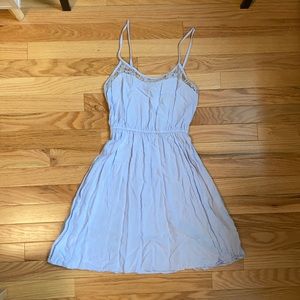 Light blue spaghetti strap dress a line